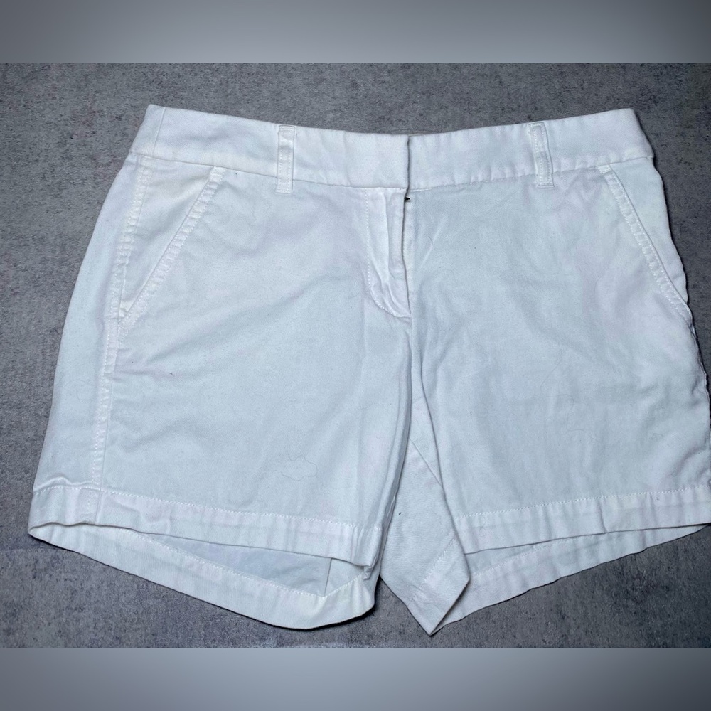 J. Crew Women’s Chino Cargo Stretch Off White Cream‎ Casual Short Shorts, 4